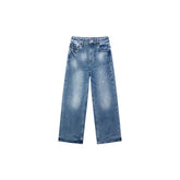 Women's Turkish Cotton Washed Straight-Leg Jeans